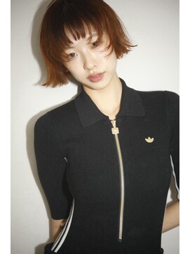 アルテペロ(arte pelo) 【artepelo】ショートボブ/顔まわりレイヤー/オレンジブラウン