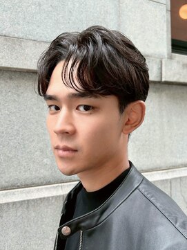 ロンドオム 池袋(Lond Homme) men's/メンズ/フェザーパーマ/サーフカール/ブルーブラック/池袋