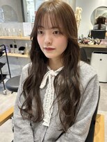 ラミエバイメルト 下北沢(lamie by melt) 20代30代レイヤーカットロングハッシュカットオリーブグレージュ
