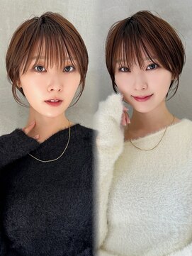 ロンドエニカ 大宮(Lond enika) クールショート/ピンクベージュ/カーテンバング/顔周りカット