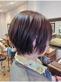 髪質改善オーガニックカラー／艶髪大人ショートボブ