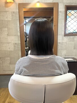 ノア 太宰府(noa) 切りっぱなしボブ×グレージュ