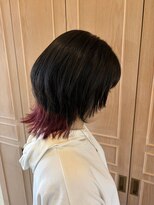 アートラセツコ(a-to la Setsuko)&nbsp;ウルフカット　レッドカラー