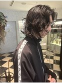 メンズパーマ、スパイラルパーマ、ミディアムパーマ