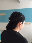三つ編みサイドダウンアレンジ【ヘアセット　立川/立川南/袴】
