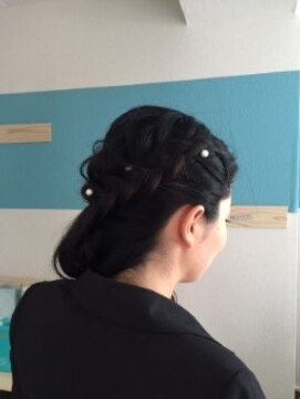 ロカット サロン(Roquat Salon) 三つ編みサイドダウンアレンジ【ヘアセット　立川/立川南/袴】