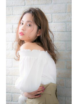 ソア 武蔵小杉(SOAR) 大人かわいい無造作カールとデザインカラー小顔ボブディ