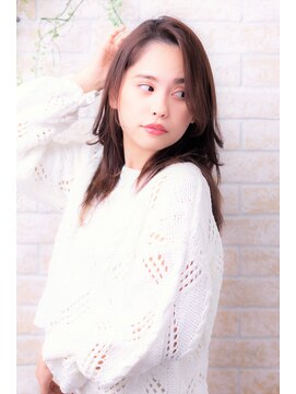 ソア 武蔵小杉(SOAR) ピンクカラーナチュラルカラーグラボブナチュラルストレート