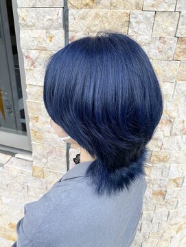 ルーブ トウキョウ(Loob. TOKYO) 透明感ネイビーブルー☆【ヘアカラー、ケアブリーチ】