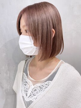 アイティーバイアルバム 松戸店(IT by ALBUM) ミルクティーボブ_カーキグレージュマッシュショート_ba339371