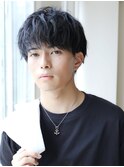 黒髪ラフナチュラルマッシュ