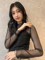 アース 三軒茶屋店(HAIR&MAKE EARTH) 三軒茶屋_レディース_ロング_黒髪_コテ巻き_パーマ_モード_小顔