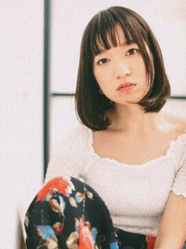 エムスラッシュ たまプラーザ(M.SLASH) 艶カラーストカール切りっぱなしロブM.SLASHたまプラーザ10-3★