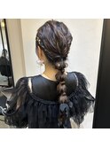 編みおろしヘアセット