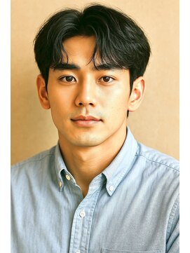 にもう ブルーブラック & スパイキーショート　フェザーパーマ01HH4