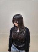アプリコットオレンジ/くびれヘア/ウェーブショート［新潟］
