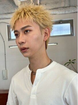 ポーチバイハニー オモテサンドウ(PORCH by HONEY omotesando) 抜きっぱなしブロンド/ナードショート/スパイキーショート1