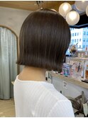 切りっぱなしボブで叶える小顔見えボブヘア