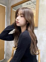 サンプラス(san+)&nbsp;【マユコ】ミルクティーベージュシースルーバングロング