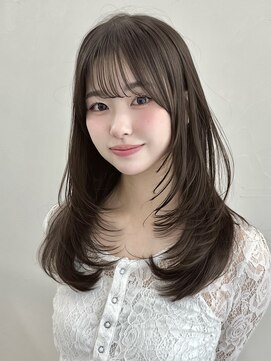アンカーバイナチュラル(anchor by natural) 韓国風/レイヤー/前髪カット/オリーブ/透明感/ハッシュカット