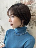 「岩田莉奈」ハイライトで白髪ぼかし★くびれショートボブ　新宿