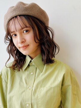 ガーデン 銀座(GARDEN) パーマ ボブ 顔まわり 前髪 デジタルパーマ ナチュラルブラウン