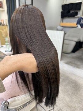 ディジョン(Dijon) 韓国顔まわりレイヤーカットグレージュオリーブベージュブラウン