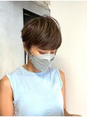 ハイライトボブ40代50代グレイカラー白髪染め白髪ぼかし