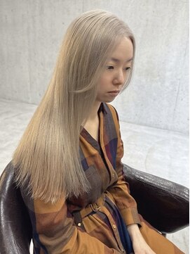 アジールヘア 東上野店(agir hair) 上野で叶う透明感◎ホワイトグレージュ艶髪韓国風ロング 上野駅