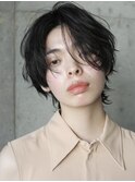 大人アンニュイ/毛流れ/癖毛風パーマ/ショート/ニュアンスヘア