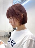 【20代女性人気】暖色カラー×コンパクトボブ