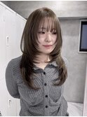 ハッシュカット×オリーブベージュ