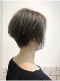 ショート×スノーグレージュ×オージュア(右サイド)