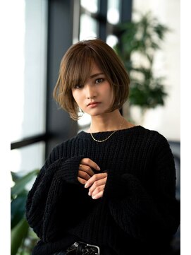 オースティン 門前仲町(AUSTIN) 大人かわいい前髪セシルカットココアブラウンフリンジウェーブ