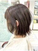 大人可愛い小顔20代30代40代耳かけ外ハネショートボブ