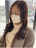 韓国風コテ巻き/透明感カラー/ブラウンカラー