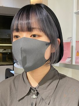 ベレーザ 渋谷(BELEZA) 4280ニュアンスカラーインナーブルーグレージュタンバルモリボブ