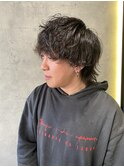 マッシュウルフパーマ