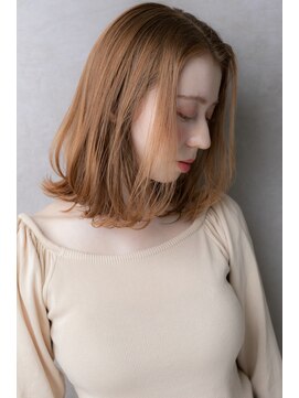 カバーヘア イヴ 戸頭店(COVER HAIR EVE) センターパートカーキベージュくびれヘア313Y戸頭20代30代40代