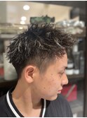 ツイストパーマ×ホワイトメッシュ