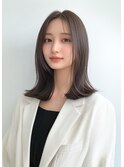 前髪なし　ミディアムレイヤー［＃渋谷駅＃韓国＃髪質改善］