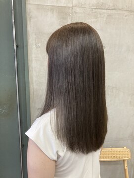 ソルトウォーター(SALT WATER) ストレート/オリーブ/韓国ヘアー/ハイライト/恵比寿/ツヤ感