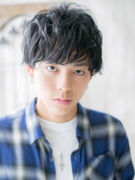グルーミングサロン バーバー キャッスル 北浦和西口(Grooming salon Barber Castle) 20代30代無造作アッシュブラックマッシュパーマX北浦和