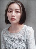 イヤリングカラー　ボブ　大人かわいい　フェザーバング