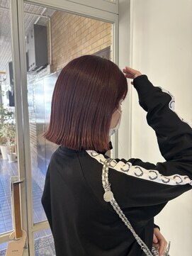 ツナグ(tsunagu) ワインレッド×ボブ