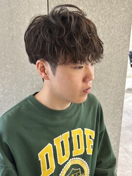 ニアウ 太田店(Niau) メンズマッシュ波巻きスパイラルパーマツイストスパイラルパーマ