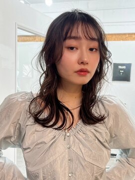 ハニーシブヤ(HONEY shibuya) ワイドバングイメチェンレイヤーパーマグレージュ小顔美髪2