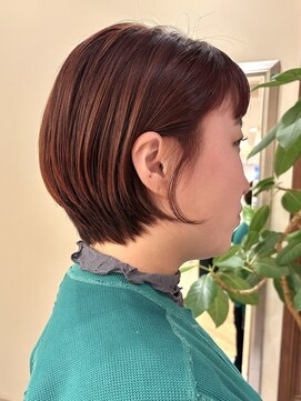 ビュートリアム265(BEAUTRIUM 265) ★ブリーチなしオレンジブラウン/ショートボブ/オン眉/銀座/20代