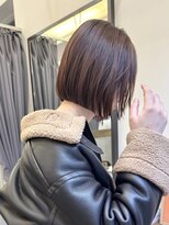 ヘアーアイスカルテット(HAIR ICI QUARTET)&nbsp;30代40代ナチュラルブリーチなしピンク大人ミニボブ