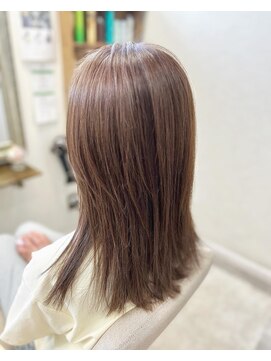 ヘアーアンドメイク ドレス(DRESS) 白髪ぼかし＆オレンジ色消しハイライト